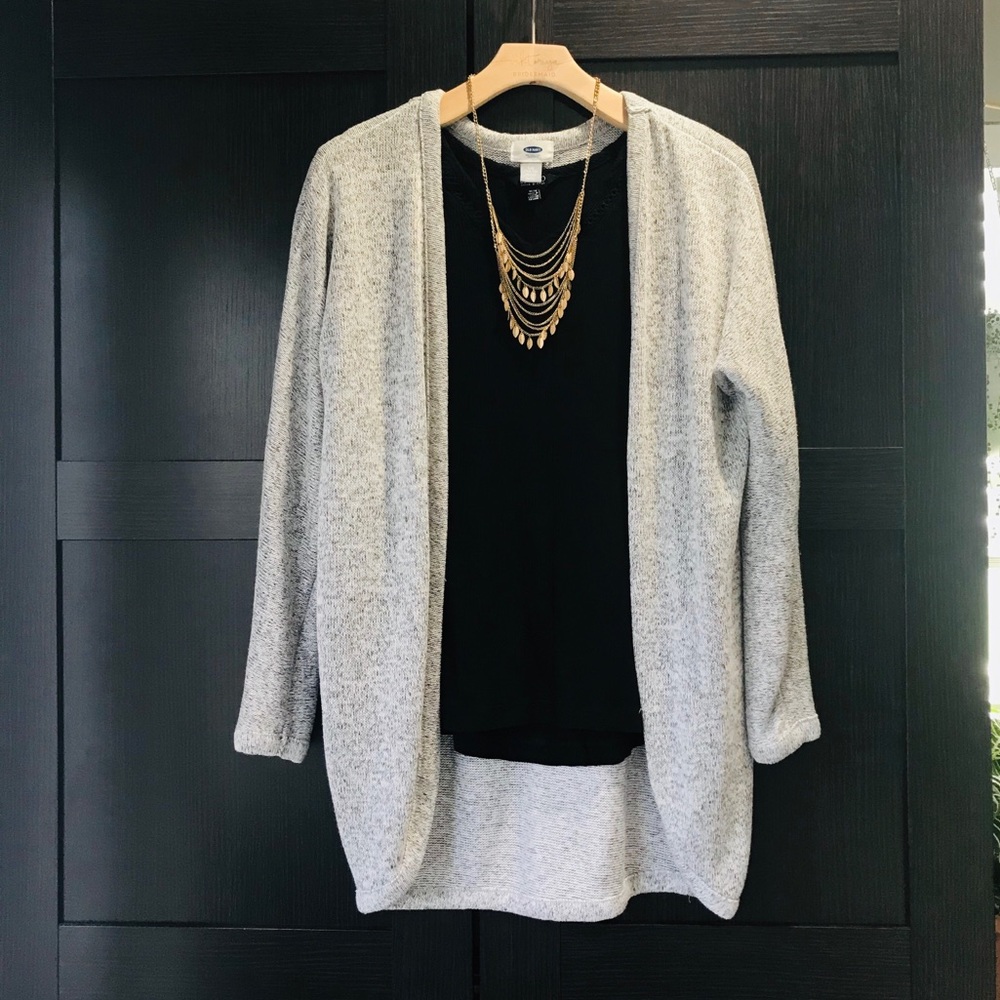 Old Navy I Knit Cardigan Light Grey Gray